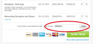 Promotional Code for booking