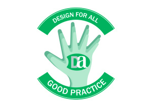 Logo of the event with the text Design for All Good Practice
