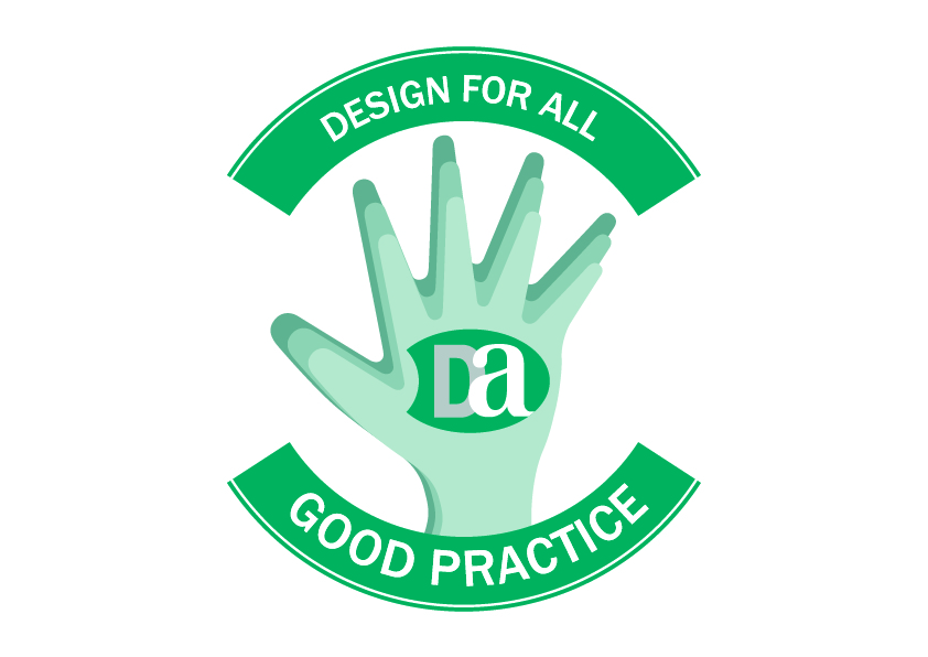 Logo of the event with the text Design for All Good Practice