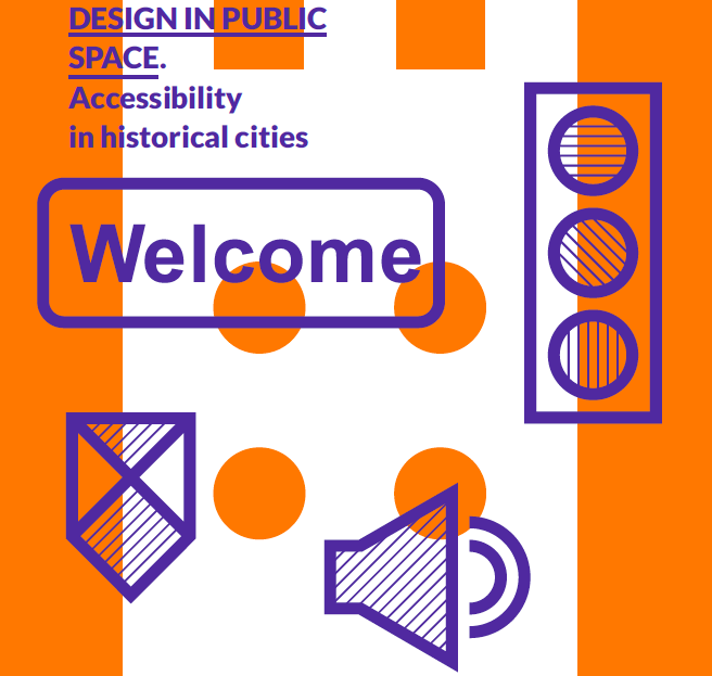 Logo of the conference: Design in public space. Accessibility in historical cities
